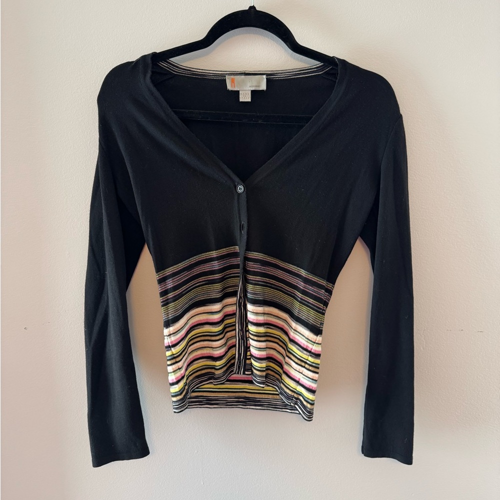 Missoni-authentic black long sleeved cardigan sweater US size 4